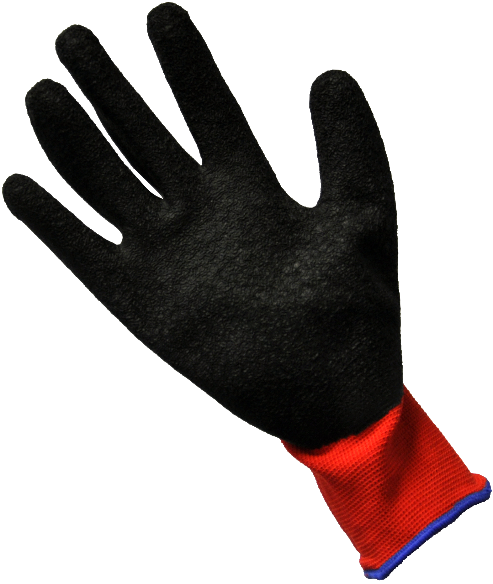 Handschoen Nitril / polyester rood M10 - 10 paar